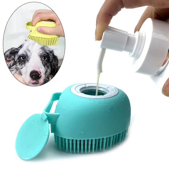 Dog Shampoo Dispenser Brush